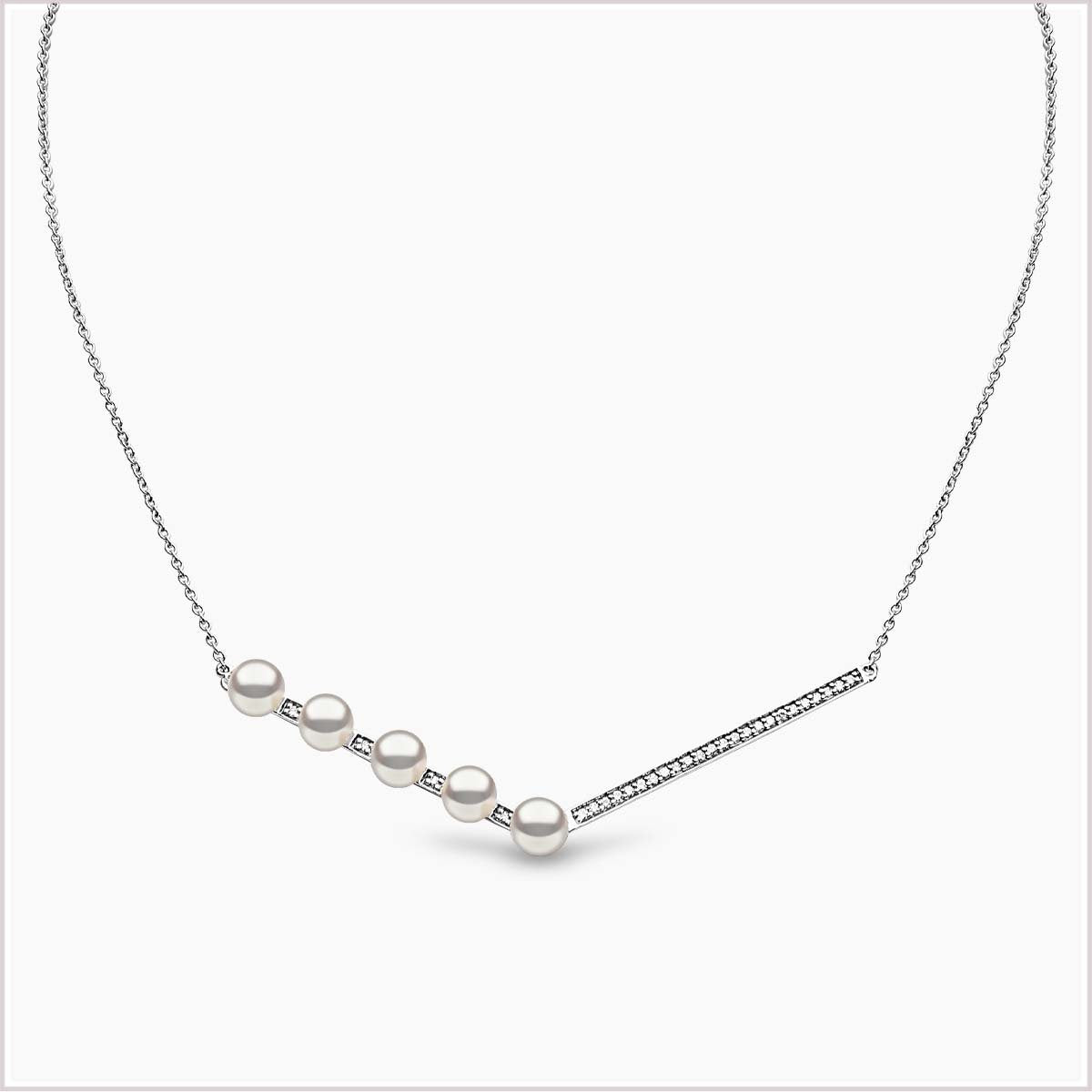 Yoko London Trend Freshwater Pearl and Diamond Necklace Q2084NLET-7F-DHY