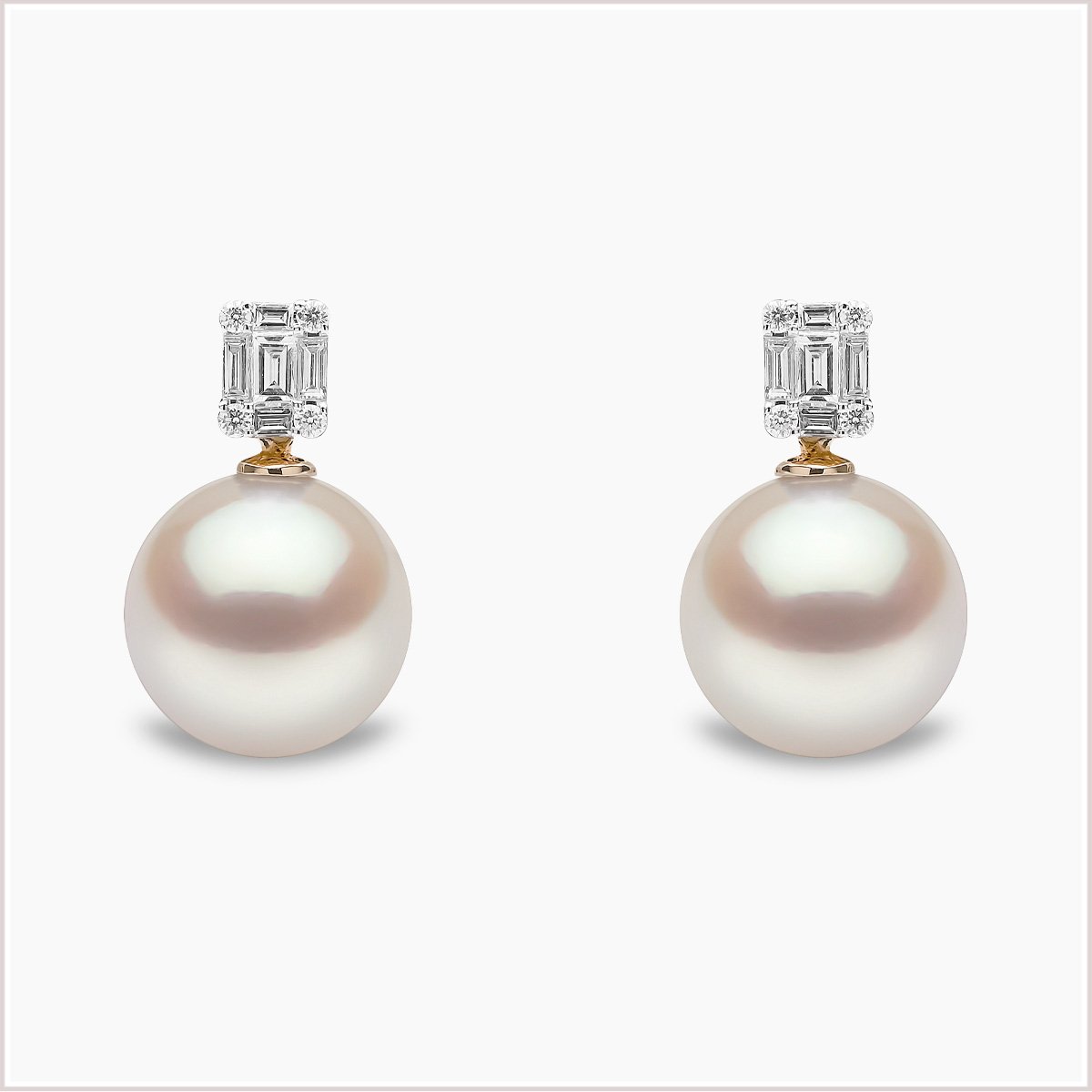 Yoko London Starlight South Sea Pearl and Diamond Earrings QYE2266-6W-FZ