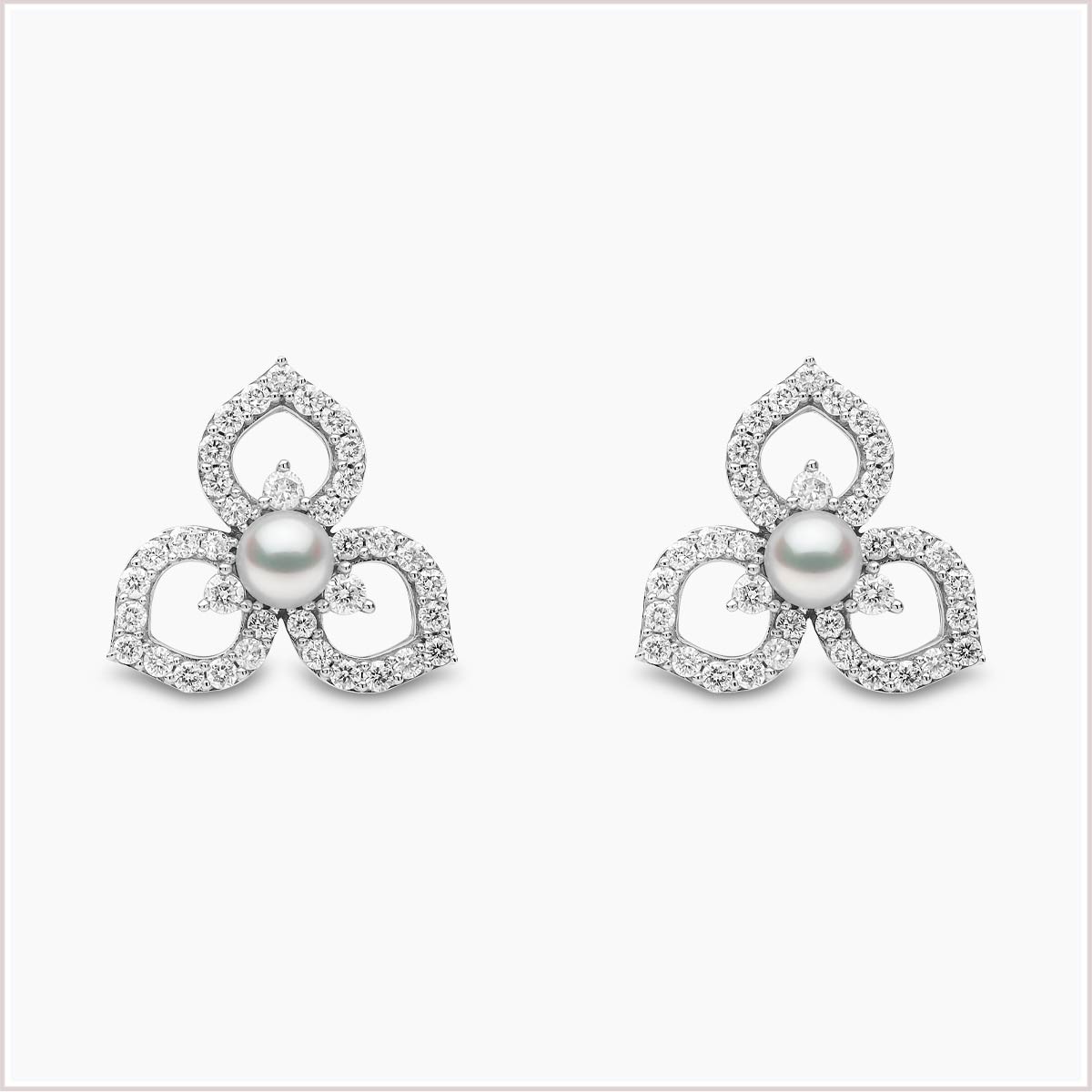 Petal Akoya Pearl Diamond Earrings QYE2307-7X-ERY