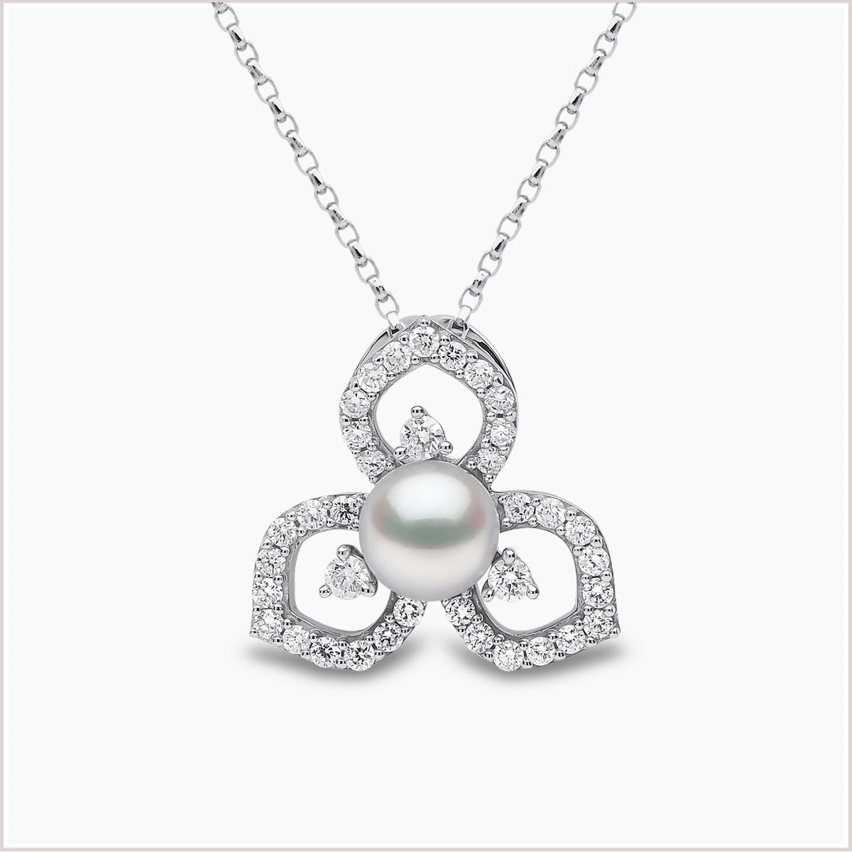 Petal Akoya Pearl Diamond Pendant QYP2307-7X-DLY