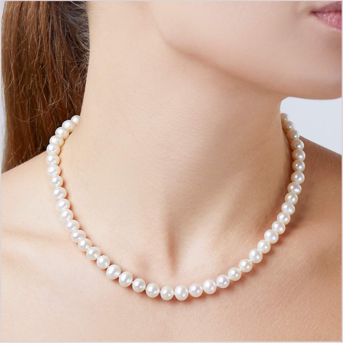 Classic Freshwater Pearl Necklace YK-FS7018-7