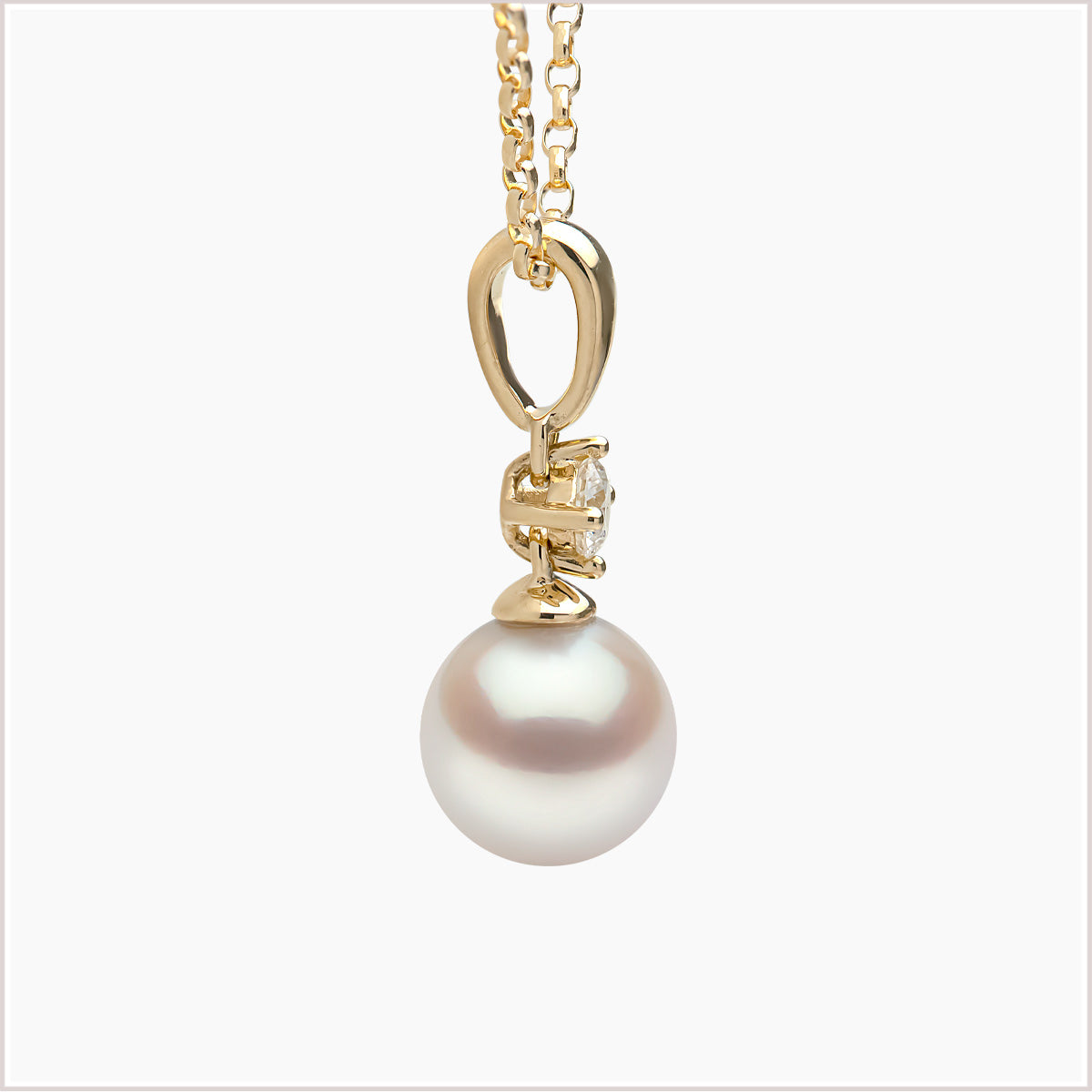 Classic Akoya Pearl Diamond Pendant YPM1110-6X-DEY