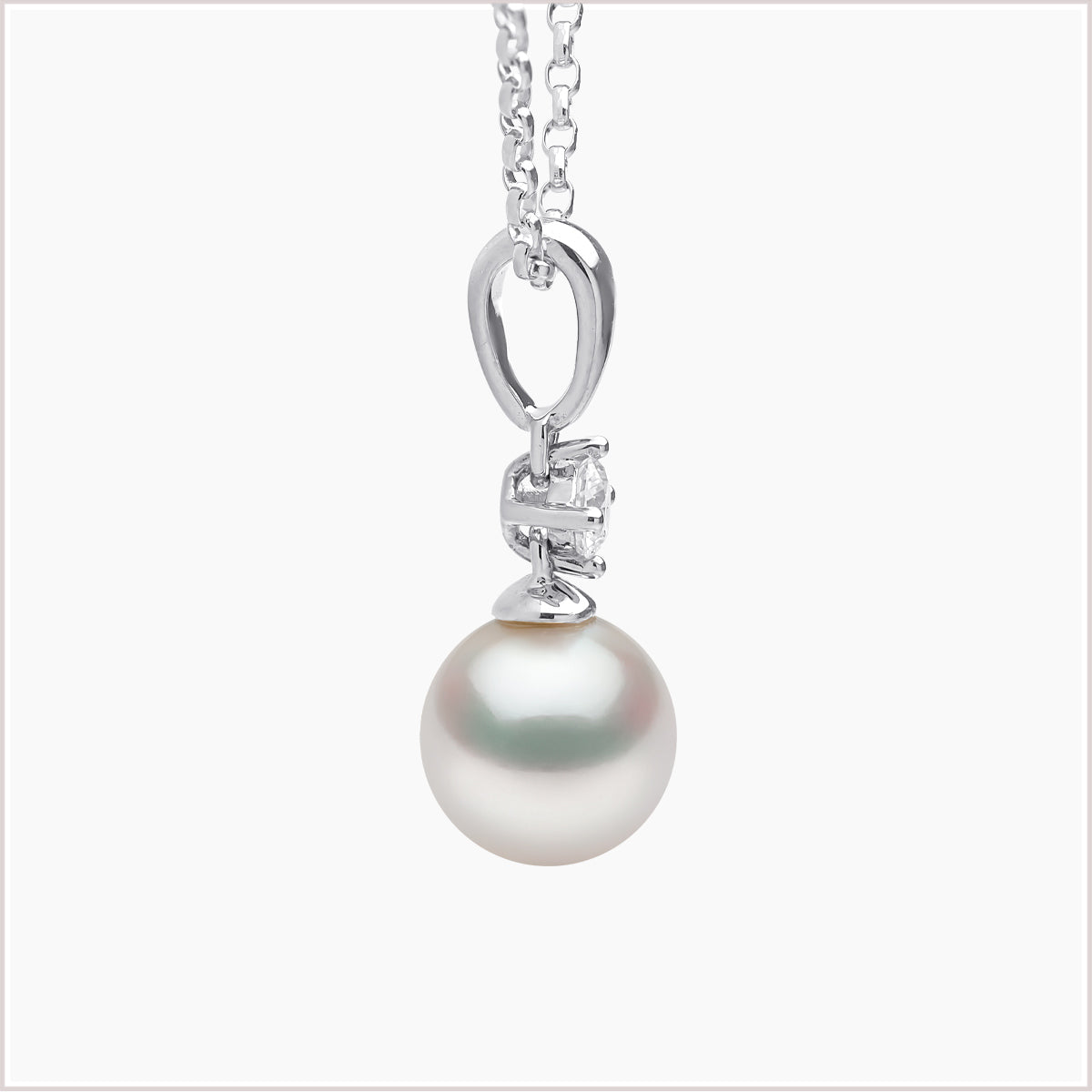 Classic Akoya Pearl Diamond Pendant YPM1110-7X-DEY